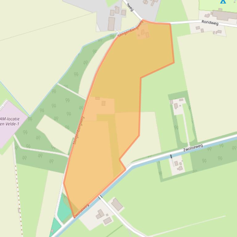 Kaart van postcodegebied 7786BJ.