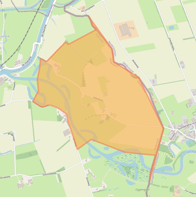 Kaart van postcodegebied 7787EG.