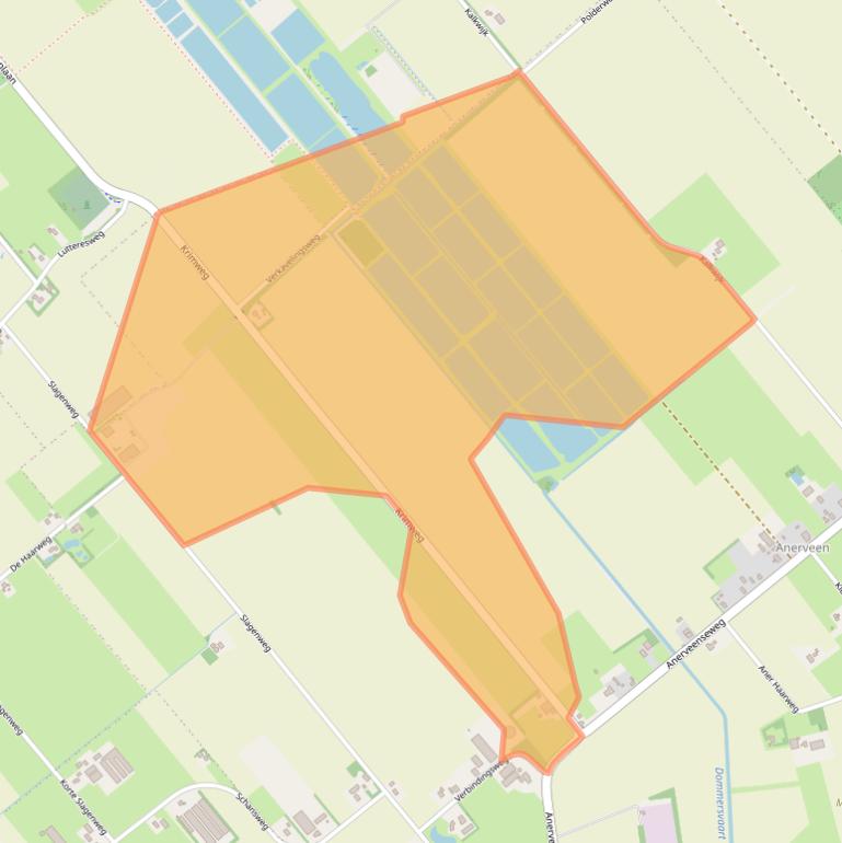 Kaart van postcodegebied 7788AE.