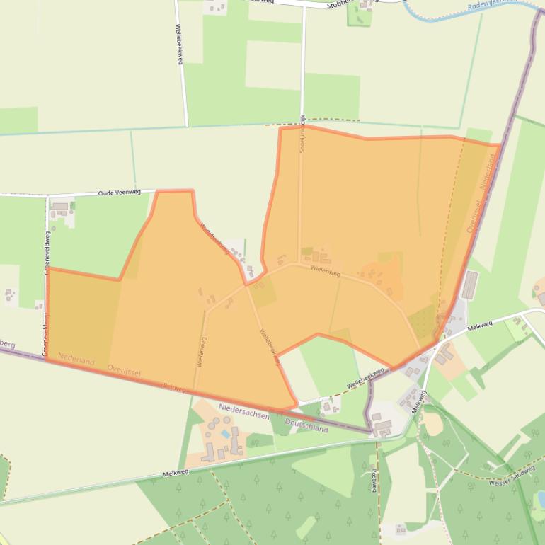 Kaart van postcodegebied 7791HA.