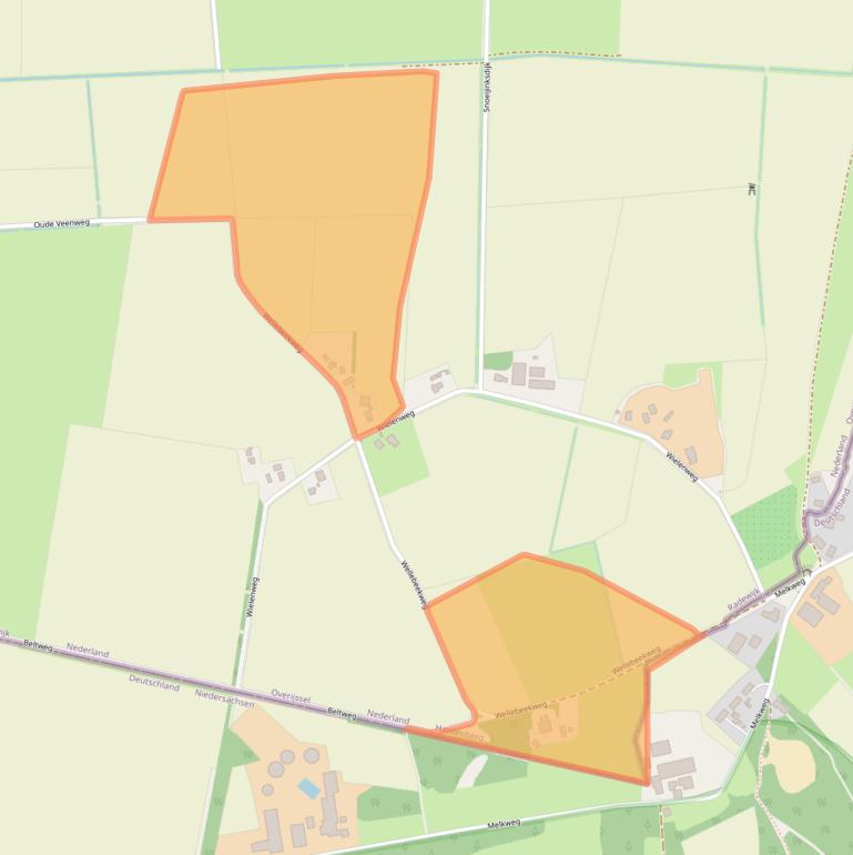 Kaart van postcodegebied 7791HB.