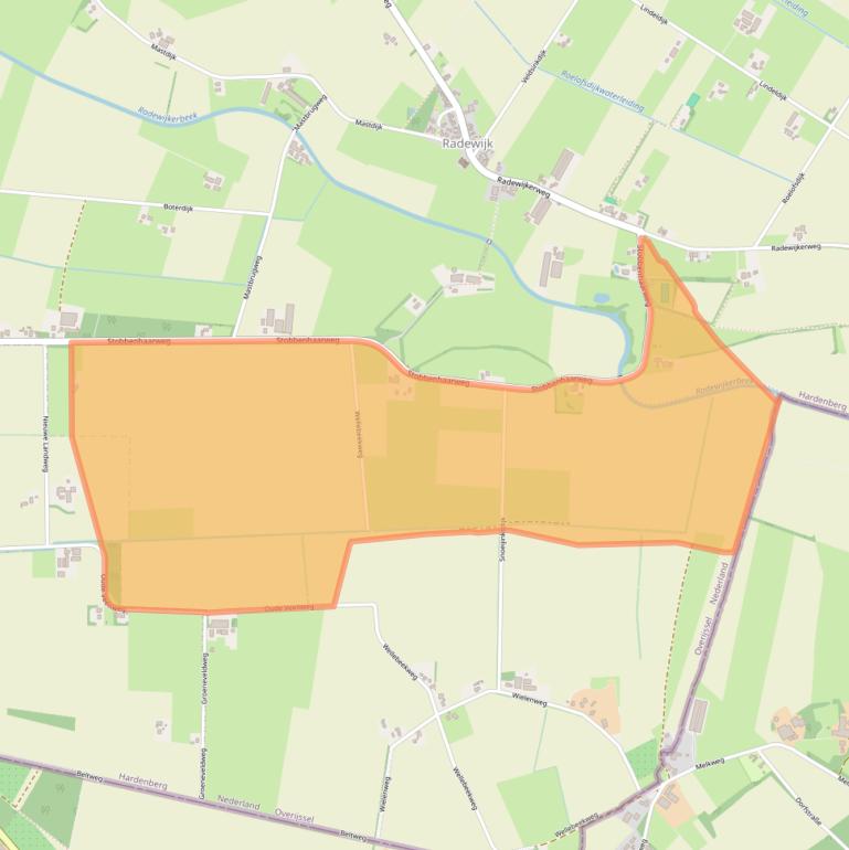 Kaart van postcodegebied 7791HD.