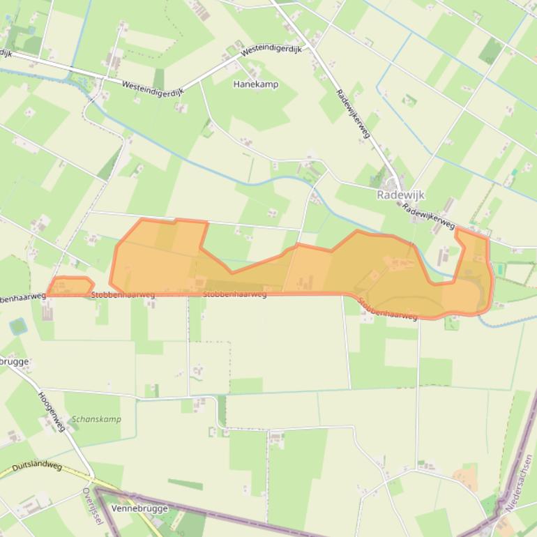 Kaart van postcodegebied 7791HE.