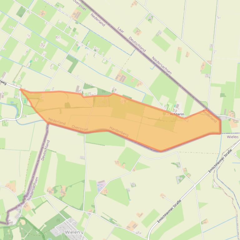 Kaart van postcodegebied 7791RK.