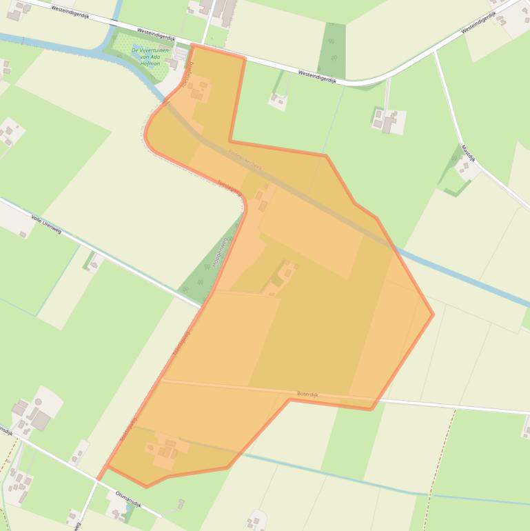 Kaart van postcodegebied 7791RS.