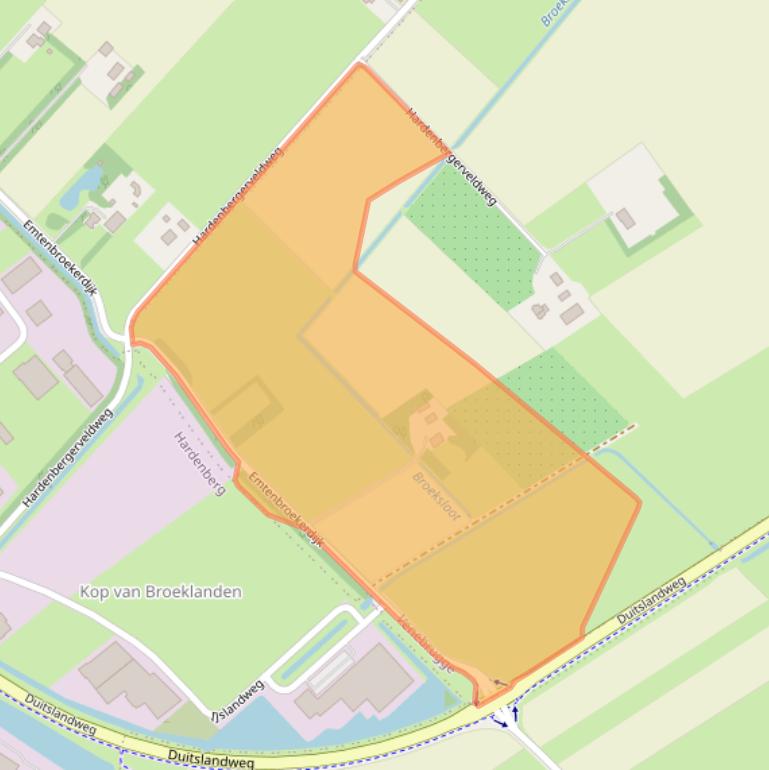 Kaart van postcodegebied 7792VA.