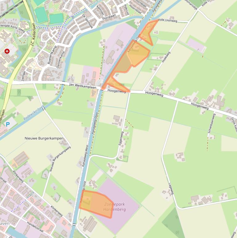 Kaart van postcodegebied 7793HB.