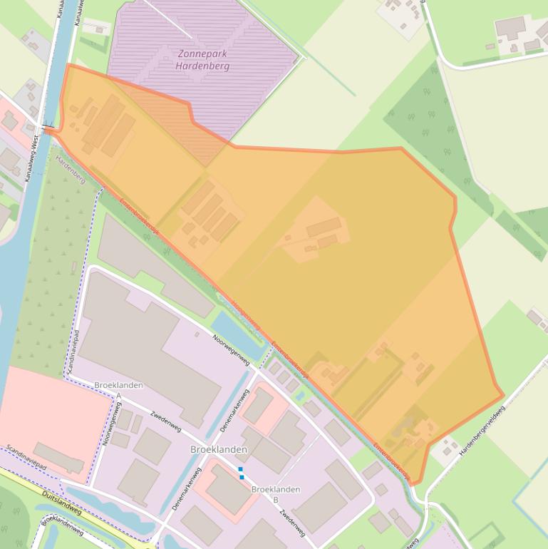 Kaart van postcodegebied 7793HC.