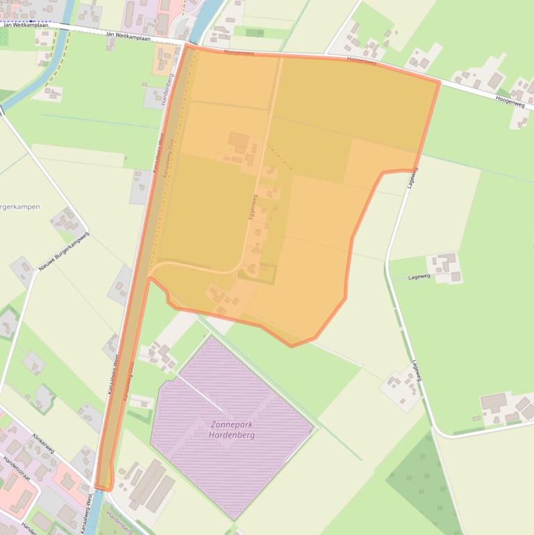 Kaart van postcodegebied 7793HH.