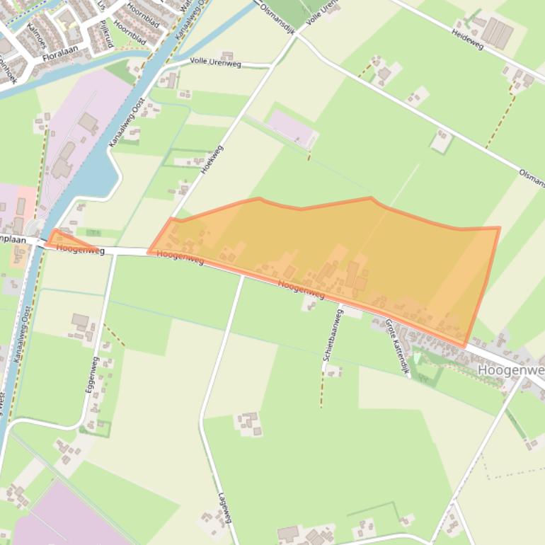 Kaart van postcodegebied 7793HL.