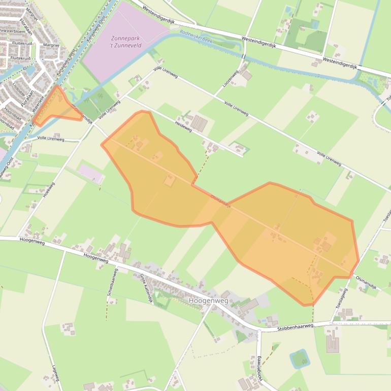 Kaart van postcodegebied 7793HS.
