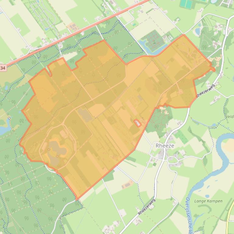 Kaart van postcodegebied 7794RA.
