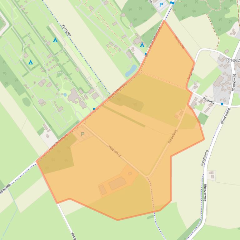 Kaart van postcodegebied 7794RC.