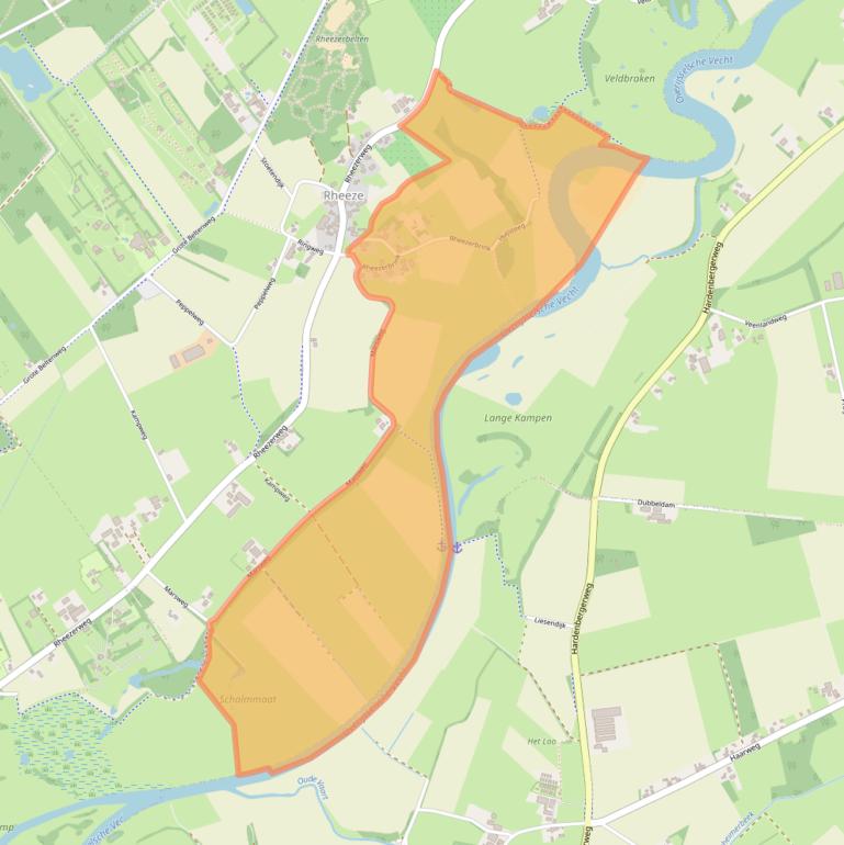 Kaart van postcodegebied 7794RG.