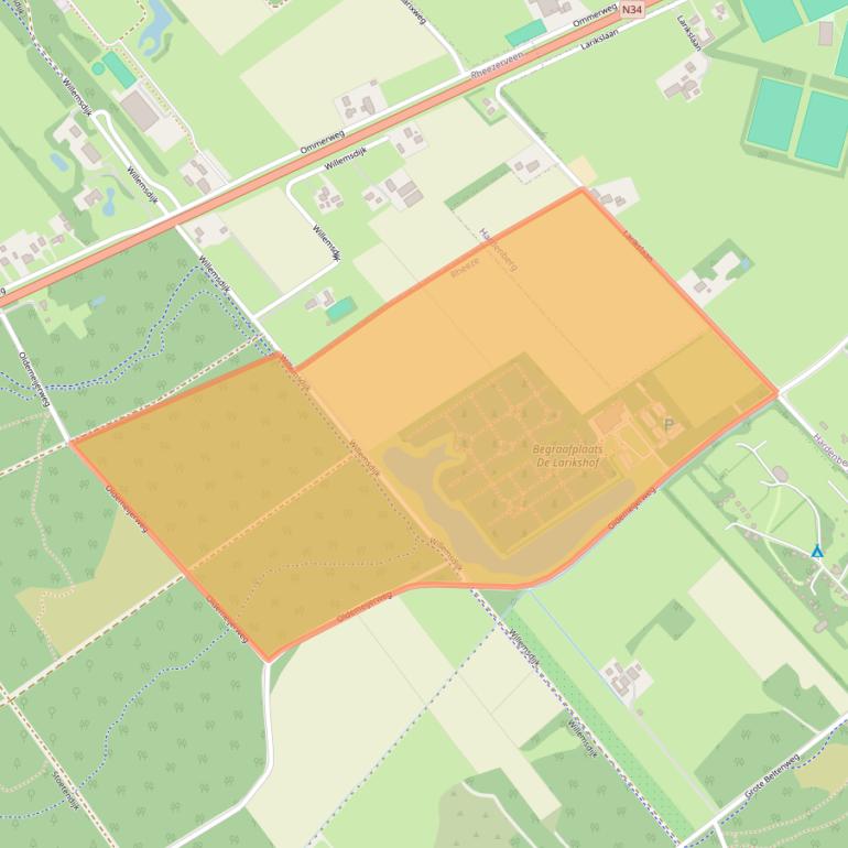 Kaart van postcodegebied 7794RL.