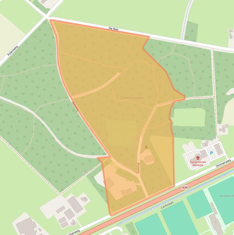 Kaart van postcodegebied 7796HS.