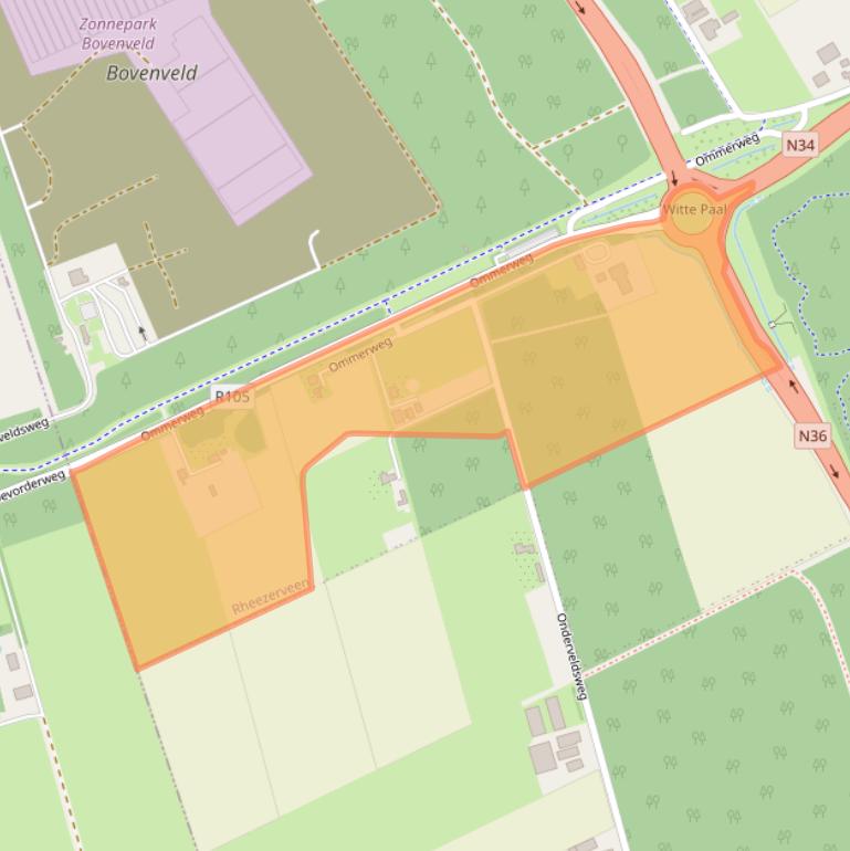 Kaart van postcodegebied 7797RB.