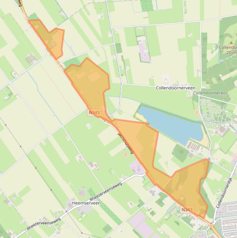 Kaart van postcodegebied 7798CM.