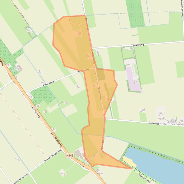 Kaart van postcodegebied 7798CP.