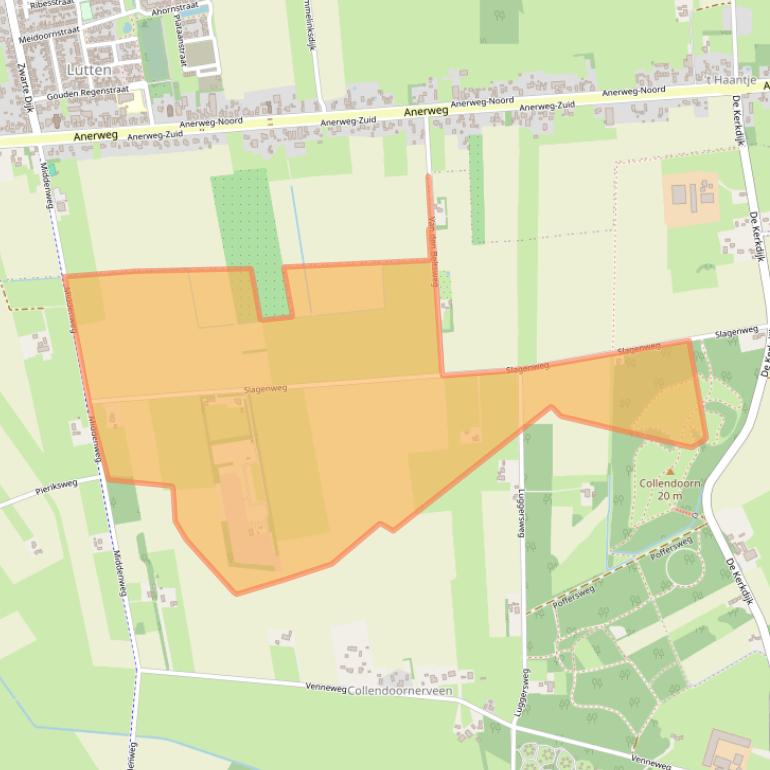 Kaart van postcodegebied 7798CT.