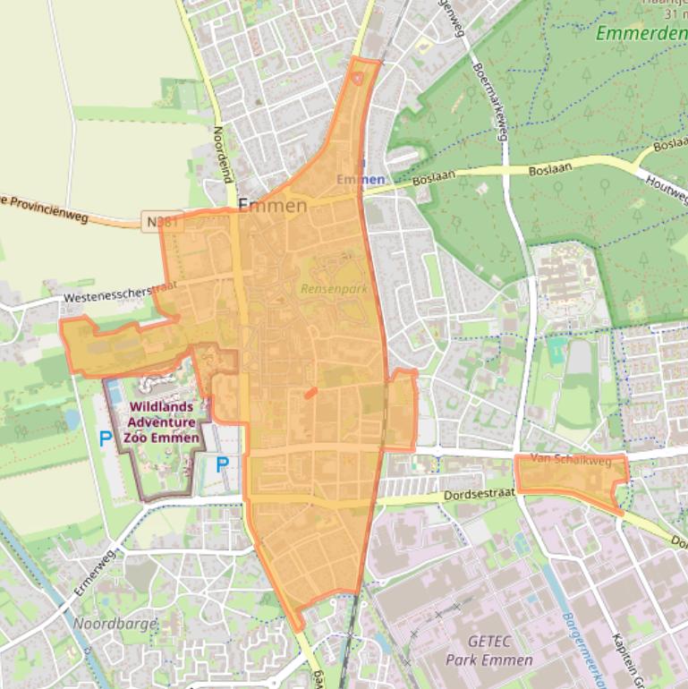 Kaart van postcodegebied 7811.