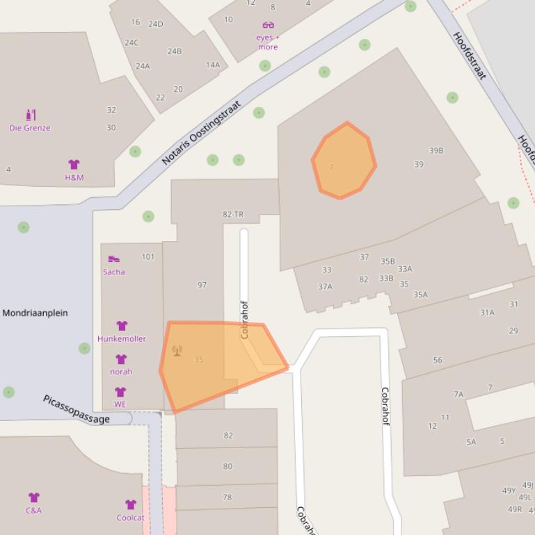 Kaart van postcodegebied 7811CN.