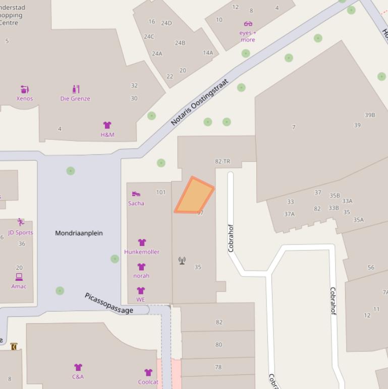 Kaart van postcodegebied 7811CP.