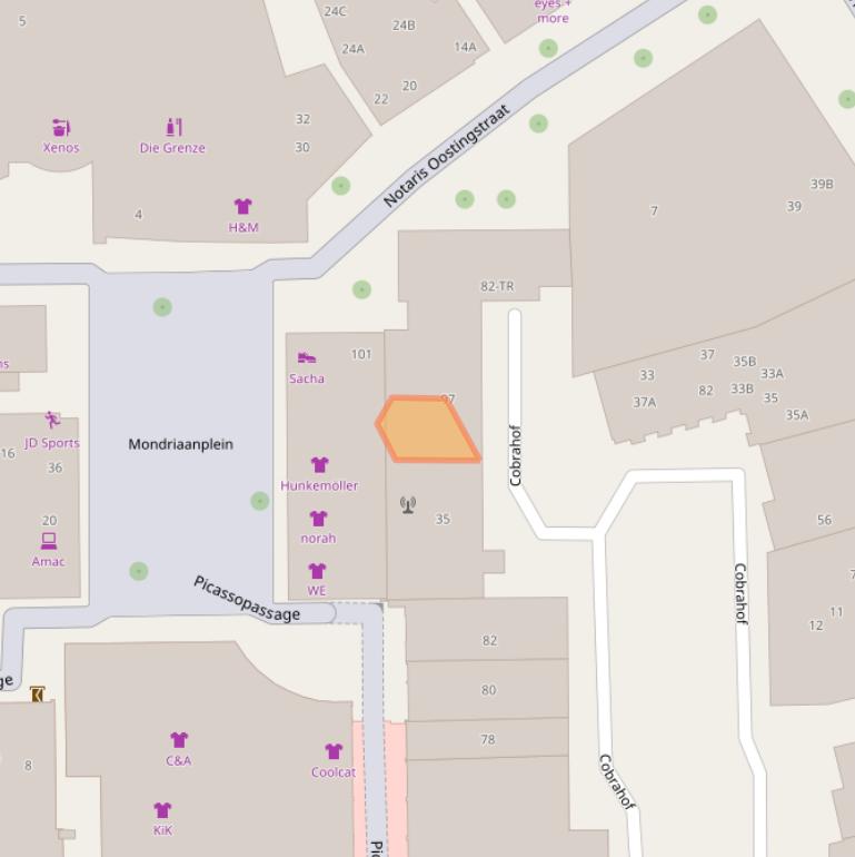 Kaart van postcodegebied 7811CR.