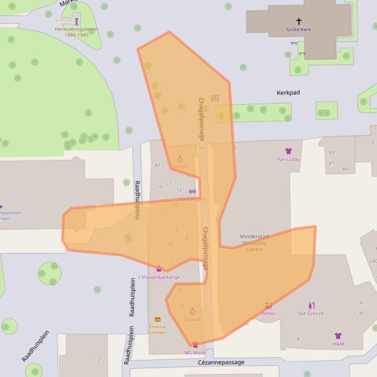 Kaart van postcodegebied 7811DG.