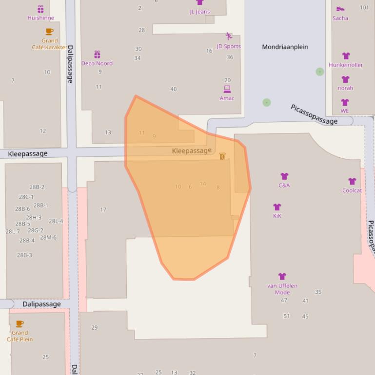 Kaart van postcodegebied 7811DJ.