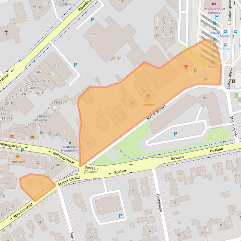 Kaart van postcodegebied 7811GS.