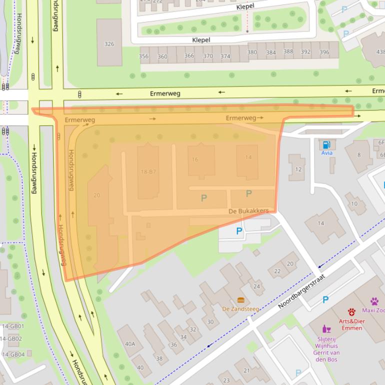 Kaart van postcodegebied 7811KZ.