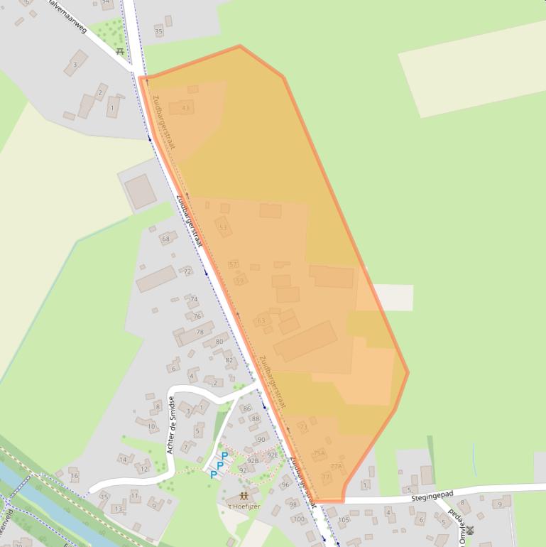 Kaart van postcodegebied 7812AD.