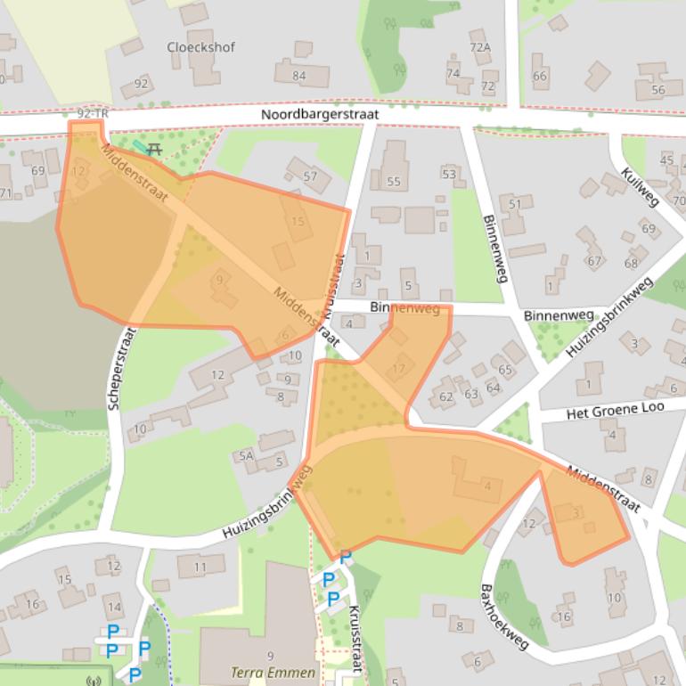 Kaart van postcodegebied 7812AZ.