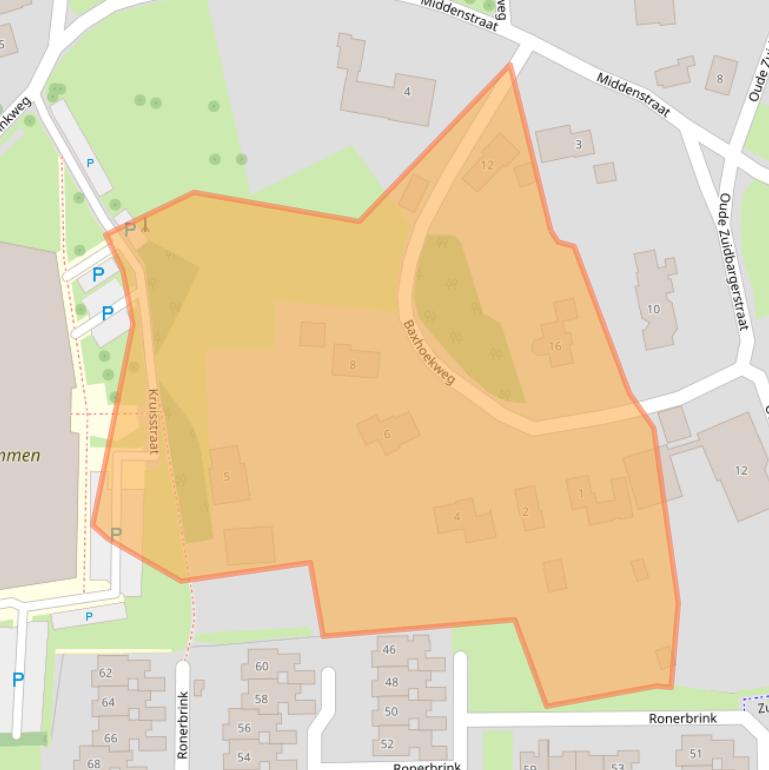 Kaart van postcodegebied 7812BJ.