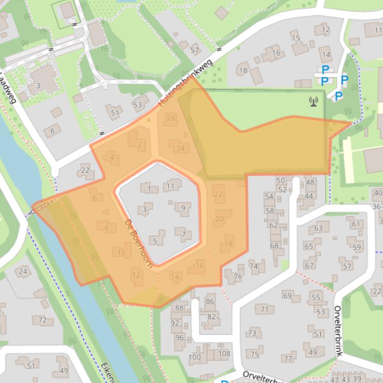 Kaart van postcodegebied 7812BX.
