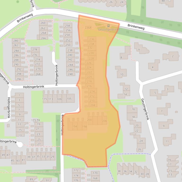 Kaart van postcodegebied 7812DC.