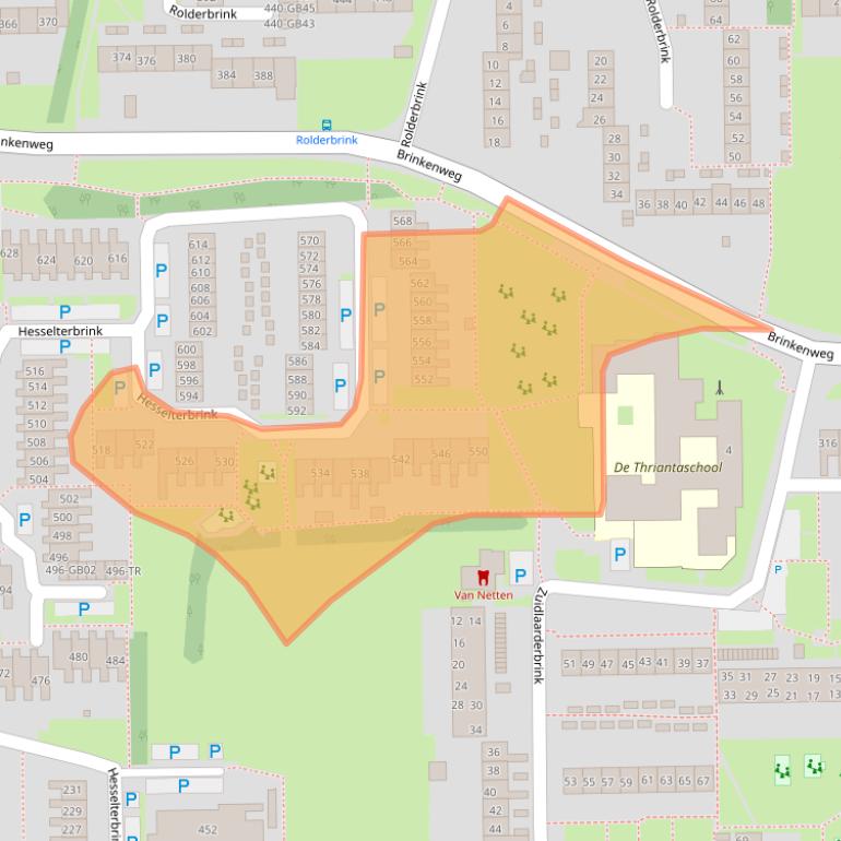 Kaart van postcodegebied 7812EN.