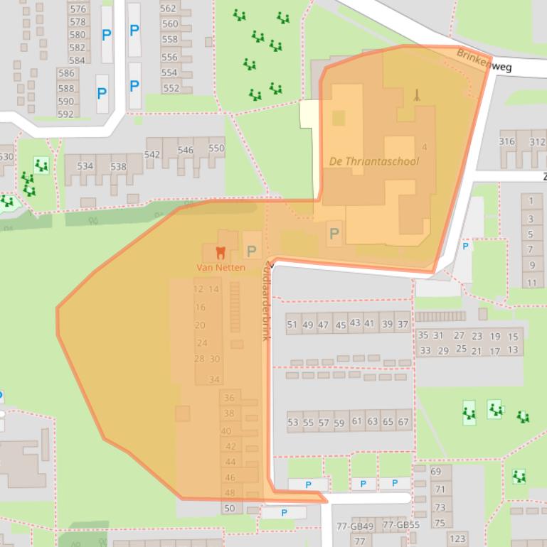 Kaart van postcodegebied 7812GE.