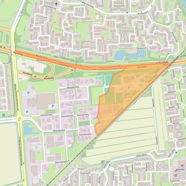 Kaart van postcodegebied 7812HX.