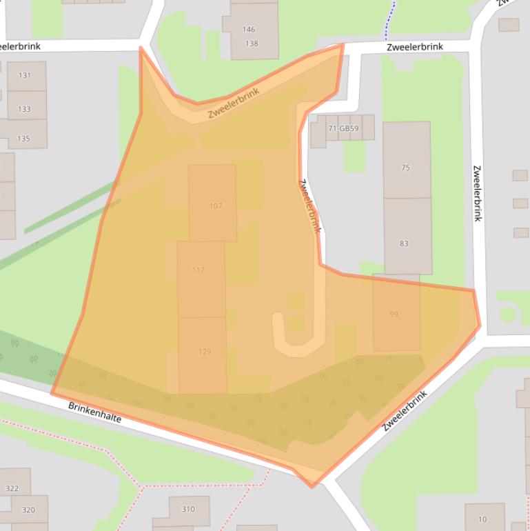 Kaart van postcodegebied 7812JD.