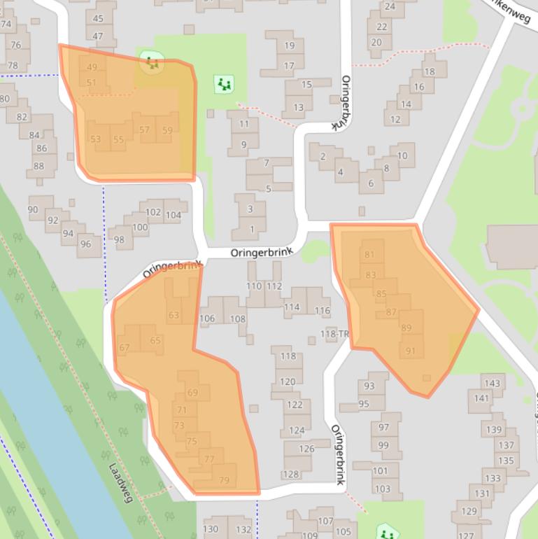 Kaart van postcodegebied 7812JS.