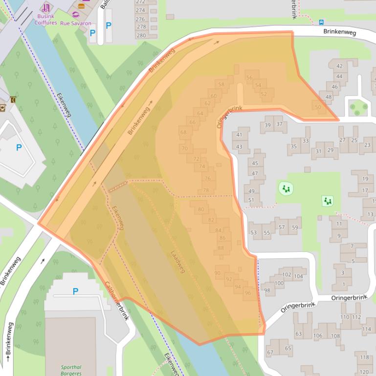 Kaart van postcodegebied 7812JW.