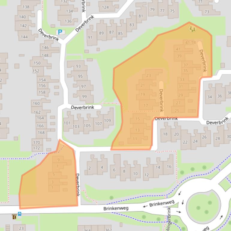 Kaart van postcodegebied 7812LJ.