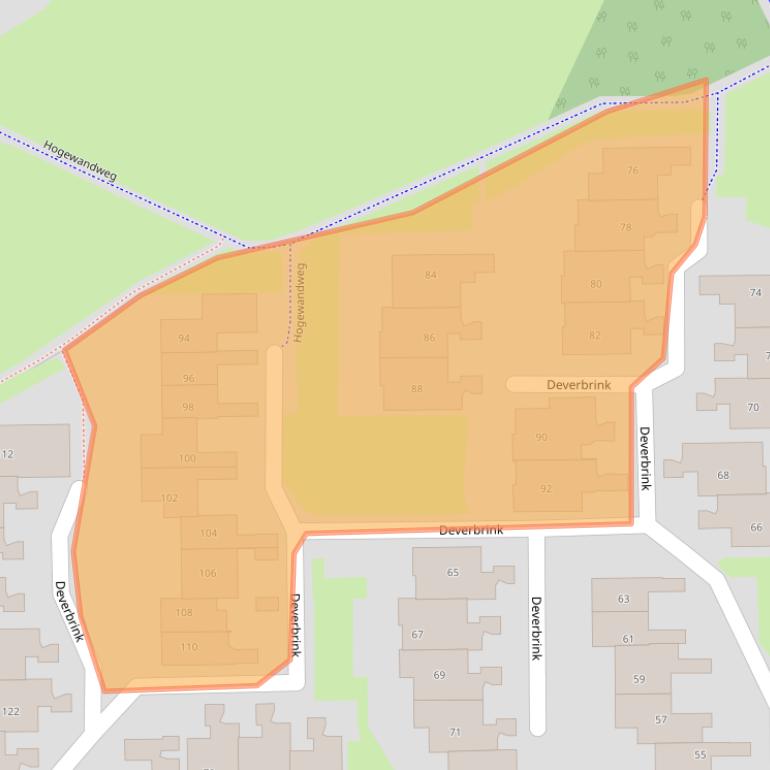 Kaart van postcodegebied 7812LP.