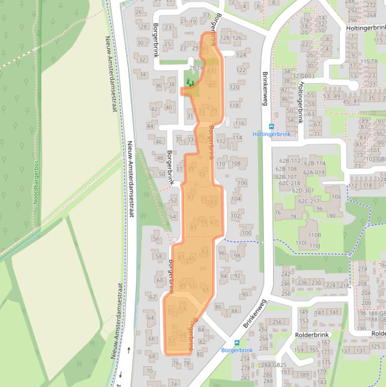 Kaart van postcodegebied 7812NB.