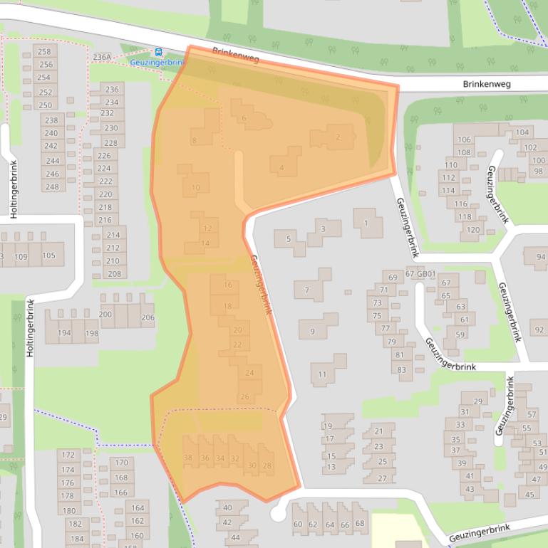 Kaart van postcodegebied 7812NV.
