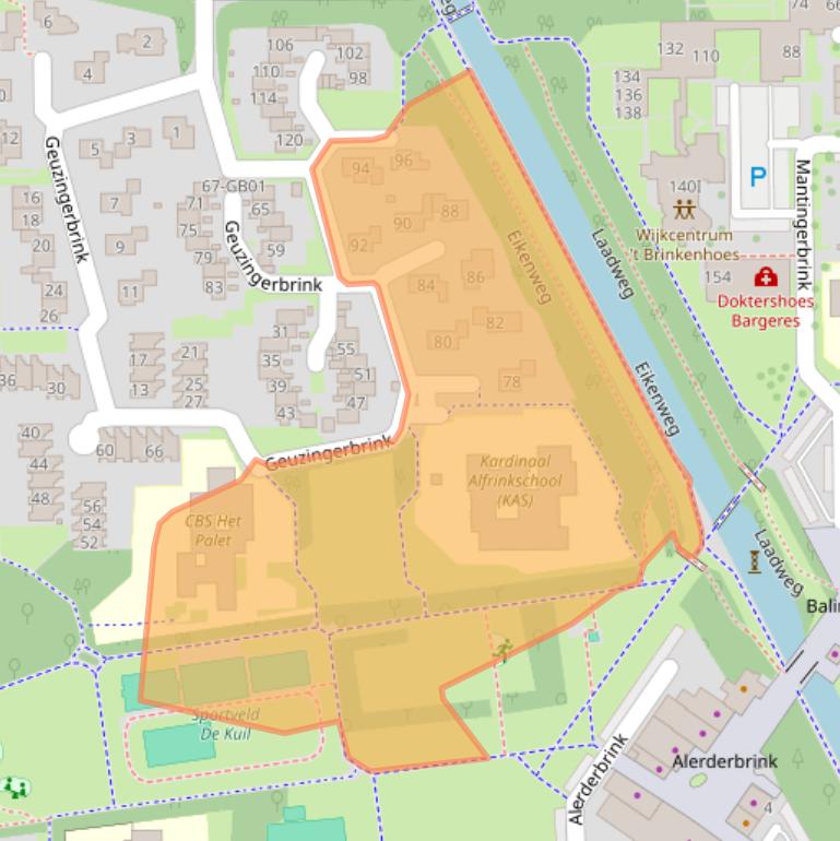 Kaart van postcodegebied 7812NX.