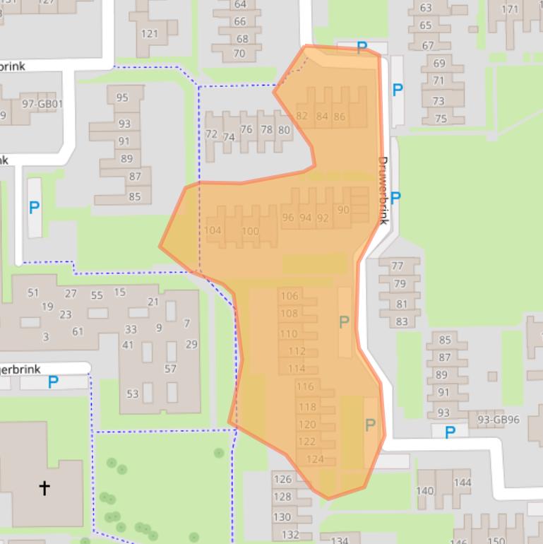 Kaart van postcodegebied 7812TJ.