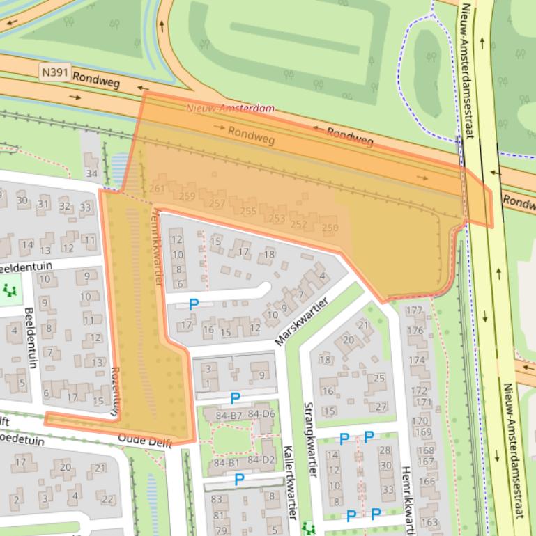 Kaart van postcodegebied 7813AD.